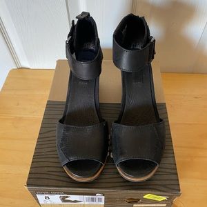 SOREL JOANIE™ WOMEN’S SANDAL BLACK/NOIR SZ 8